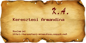 Keresztesi Armandina névjegykártya